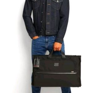 Tumi Alpha 3 Black Garment Bag Tri-Fold Carry-On